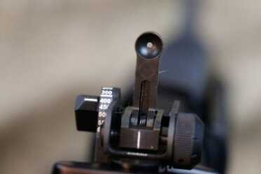 Elevation can quickly be adjusted out to 600 yards with easy visual confirmation of setting 