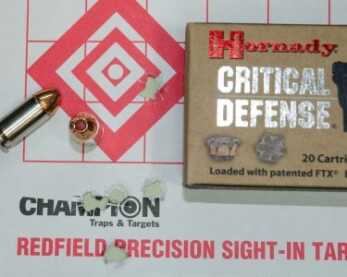 Big-Bore CCW! New Smith & Wesson M&P .45 ACP Shield—Full Review Take away the flyer, and Hornady Critical Defense was quite impressive.
