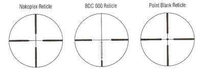 These are the 3 reticles as scanned from the M-223 manual, replete with the misspelling of Nikoplex. 