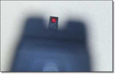 The fiber optic enhanced red dot is much easier to pick up than a standard blade or even three dot “Novak” type configurations. A bigger surprise was this group at just over 2 inches at 500 yards. Unfortunately we won't be able to go back and test this rifle again as it was sent to to Teludyne Tech for a Straightjacket. At least we probably have a best case scenario for the gun without the Straightjacket