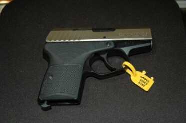 Different finished are available for the R-9. This is a greenish tinted metal treatment.