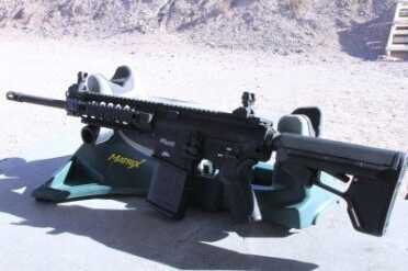 We first saw the SIG716 at Media Day at the Range, SHOT Show 2012, but didn't get to shoot it because others stepped in who needed to shoot video on their cellphones.