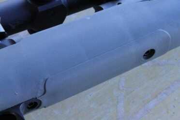 The magazine cover is bolted on, so you won't drop your ammo or magazine should you encounter some snaggy brush or swamp in your travels.