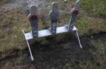 Test-shot – Outwardly the target seems to have survived, and indeed it never did stop functioning. But our focus was to create as many errant hits as possible, to duplicate what the law of averages would do to the target after really just one match.