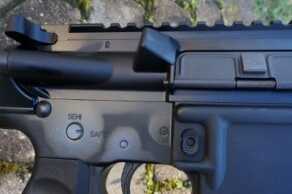 Up Close and Personal with the Daniel Defense DDM4V9 5.56—New Gun Review DDM4V902 The DDM4V9’s finish has a nice eggshell matte sheen that protects the aluminum receiver.