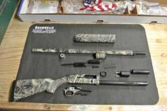 Broken down and ready for a cleaning after 500 rounds. Note the carbon buildup on the magazine tube from the gas port.