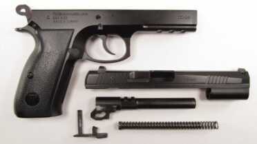 TriStar Sporting Arms P-120 Pistol – New Gun Review The P-120 is easily disassembled for cleaning. The only tool you need is your thumb to push out the slide stop.