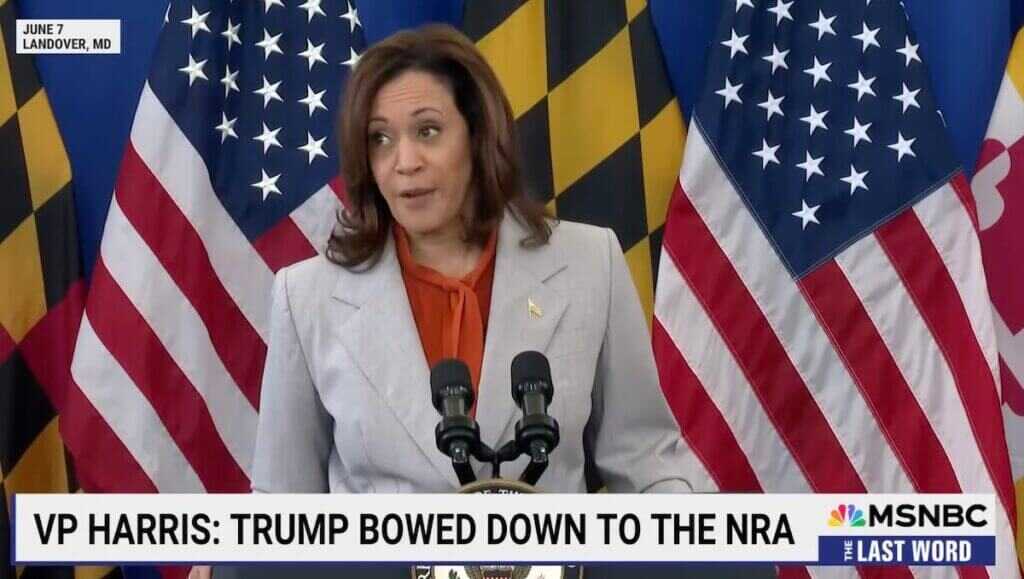 Vice President Harris giving a speech.