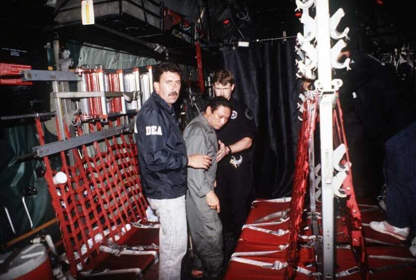 Manuel Noriega transferred to Miami after capture during Operation Just Cause