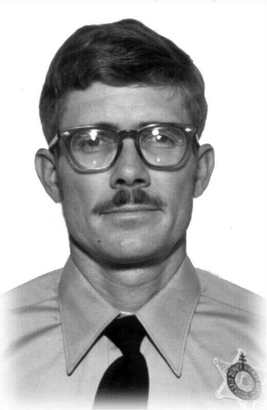 black and white photo of a man. Norco shootout