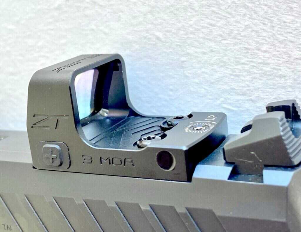 PX-5.7 pistol with 3 MOA red dot mounted