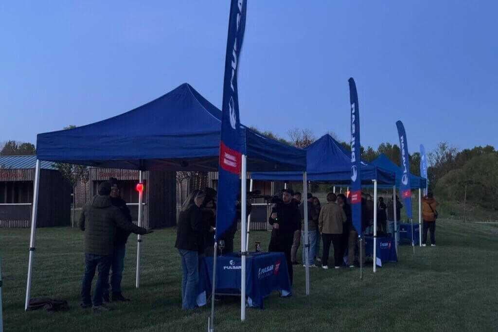tents with people under them