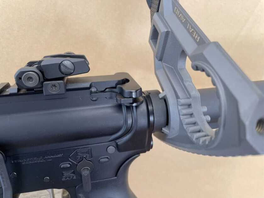 Real Avid Armorer's Master Wrench loosening nut. 