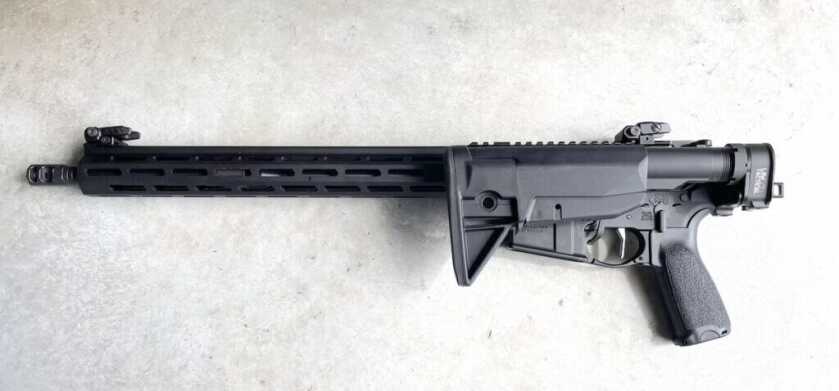 Law Tactical Folding Stock Adapter installed on a Springfield Armory Saint Victor rifle