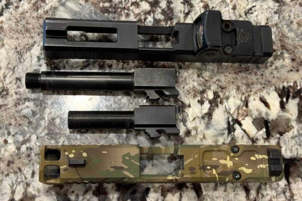 SilencerCo threaded barrel  and Angled Spade Imperium 9C 3.25" barrel