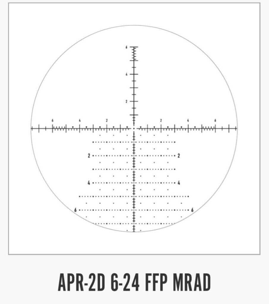 Element Helix Gen 2 APR-2D MRAD first focal plane reticle sample