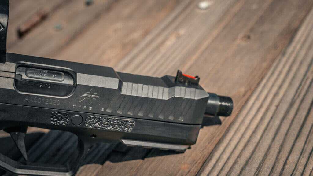 Threaded muzzle on the Archon Type B Gen 2 for suppressor use and accessories.
