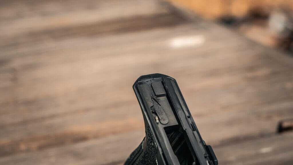 Flat-faced Archon Type B Gen 2 trigger with short, tactile reset on a striker-fired 9mm.