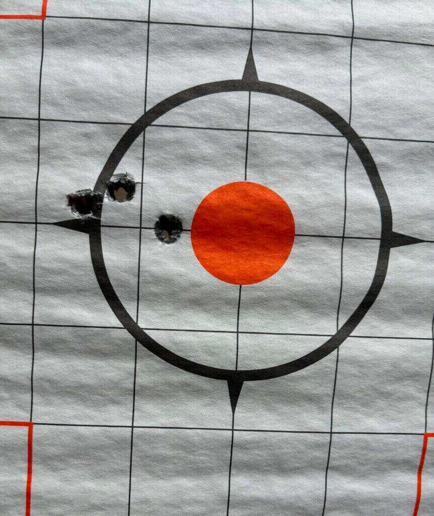 Weatherby 307 Range XP target group with Hornady 175 ELDX