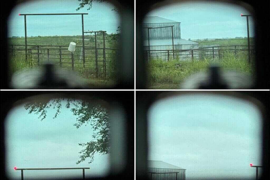 screenshot looking into red dot