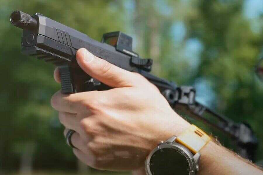 GX4 Strike Bravo pistol from Taurus in a man's hands.