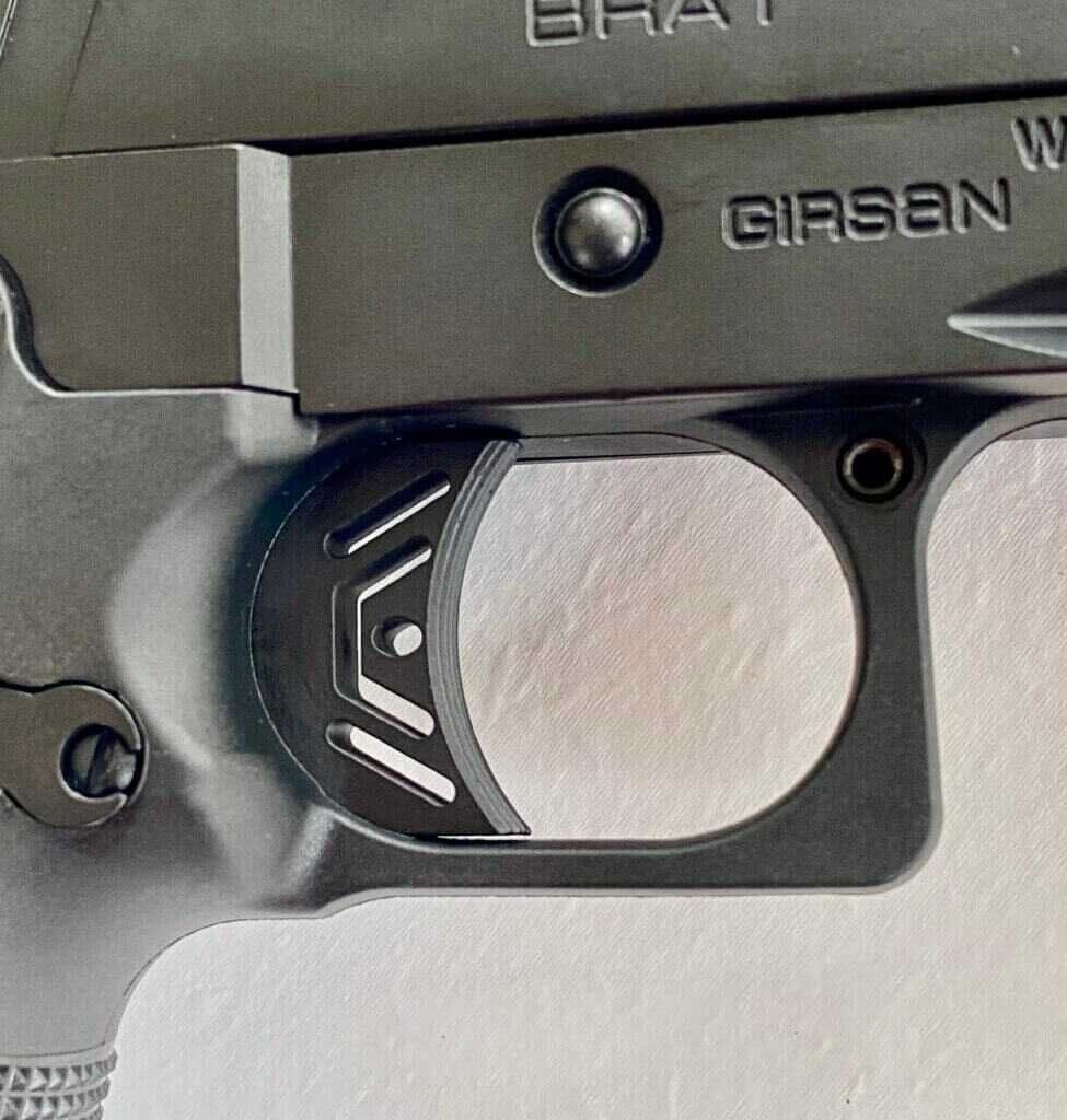 Witness 2311 BRAT skeletonized 1911 trigger closeup