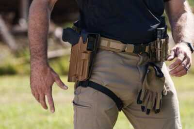 A level 3 retention holster from Black Point Tactical.