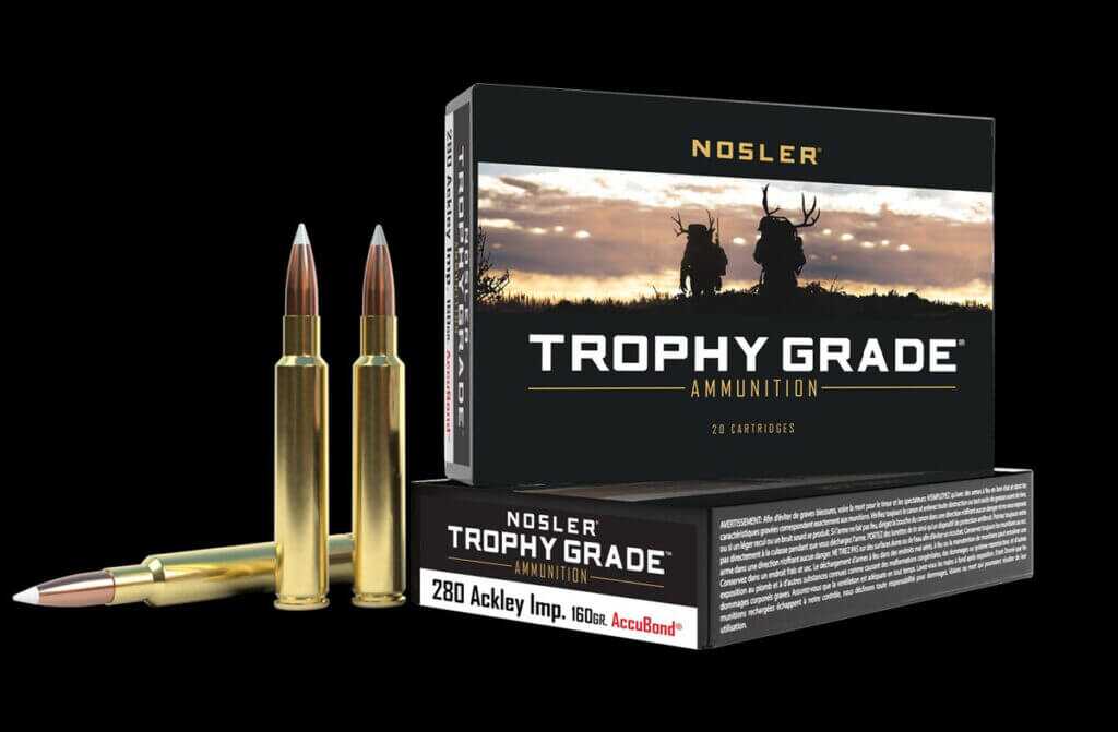 Nosler Trophy Grade 160-gr AccuBond 280 Ackley Improved, SAAMI-approved cartridge history