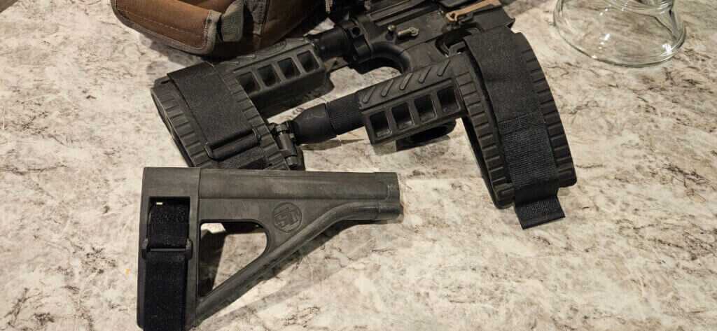 Braced AR pistol on the range compared to registered SBR performance