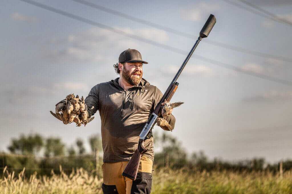 Author with Browning A5 and Silencer Central Banish 12 after a Texas dove hunt limit