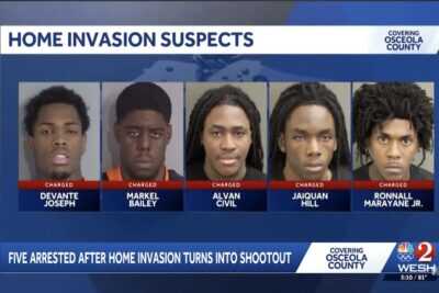 Five suspects from the shootout in a Florida Airbnb.
