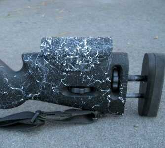 Montana Rifle's MMR: Tactical Precision, Traditional Feel This is the MMR's stock adjusted fully out to show the full range of adjustment available to fit a shooter to the rifle.