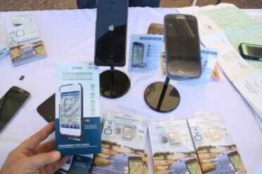 Very few people stopped by the Trimble booth at Media Day at the Range. They are a huge company, from laser scanning to growing sugar cane, and this is a tiny corner of their business. I thought it was nice that they thought enough of us to do a Media Day booth. 