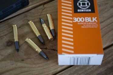 Even 300 Blackout ammo is cool like these Gemtech 187 grain subsonic rounds.