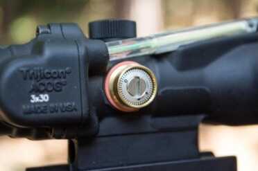 The Trijicon features "always on" illumination powered by fiber optic and tritium lamp.