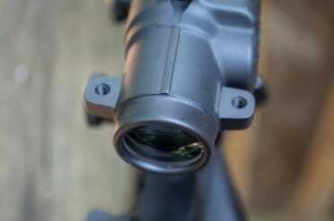 If you like, you can mount a small red dot for close range targeting.