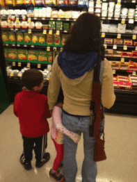 Apparently, this mom believes in her 2A right to openly carry a firearm.  (Photo: Everytown)