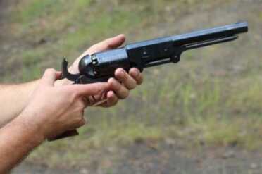 The Original Hand Cannon--no FFL required The Walker is heavy. It is clearly a two handed gun.