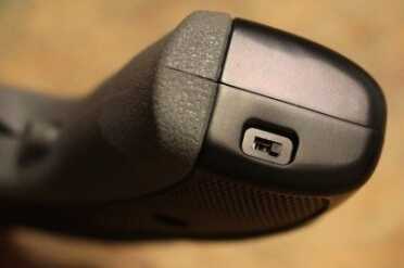 A simple switch cuts it on or off.