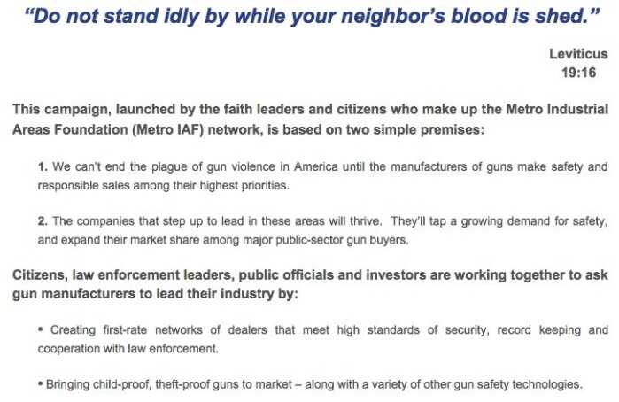 Coalition pushes gun control without legislation The agenda of 'Do Not Stand Idly by'