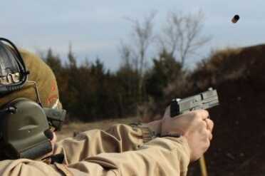 The muzzle rise is typical for guns of this size and very easy to control.