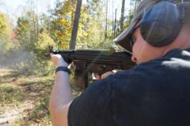 A .308 Pistol? The PTR 51P--New Gun Review The weight of the 51P helps with the control. It shoots flat.