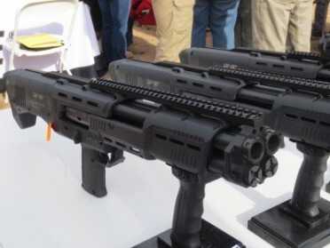 The DP 12 Double Barreled Pump--SHOT Show 2015 For being huge and wide, the DP-12 isn't bad looking.