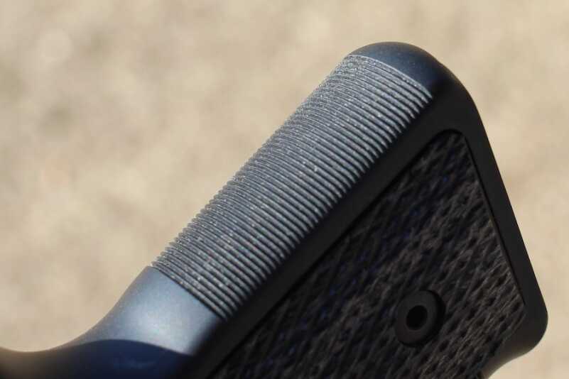 The backstrap has thin lines that act like the lines of fingerprints. 