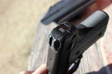 The sights, as far as compact pistols go, are really solid.