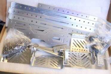 The backpack frame is $159 on Ebay from China, and the same seller also sells the black backpack, though you can probably get one cheaper. This is how the kit comes and you have to put it together. 