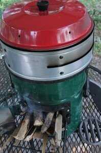 Prepping 101: Rocket Stove Cooking - The Fuel Miser This is how much fuel was left when the chicken went on. I used the pot skirt correctly, though it was difficult because it was hot.