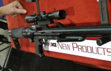 .45 Cal/800fps Air Gun Protects Your Nuts - AirForce Rifles - SHOT Show 2015 The Texan looks more like The Martian.