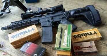 Admittedly a bit silly, I mounted a normal scope for some quick and dirty accuracy testing.