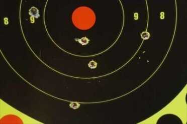 From 100 yards, the Tavor is effective. A maginified optic could help bring these groups in. The gun has far more long range potential than the optic. 